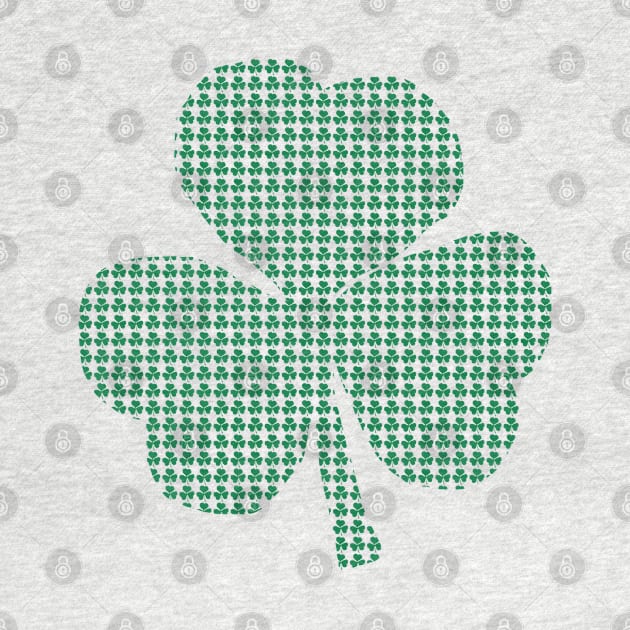 Green Shamrocks in a Shamrock by ellenhenryart